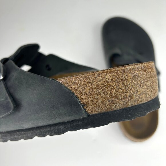 Birkenstock Boston Black Leather Clogs EU 42 / US 9 Mens Regular - Picture 6 of 10